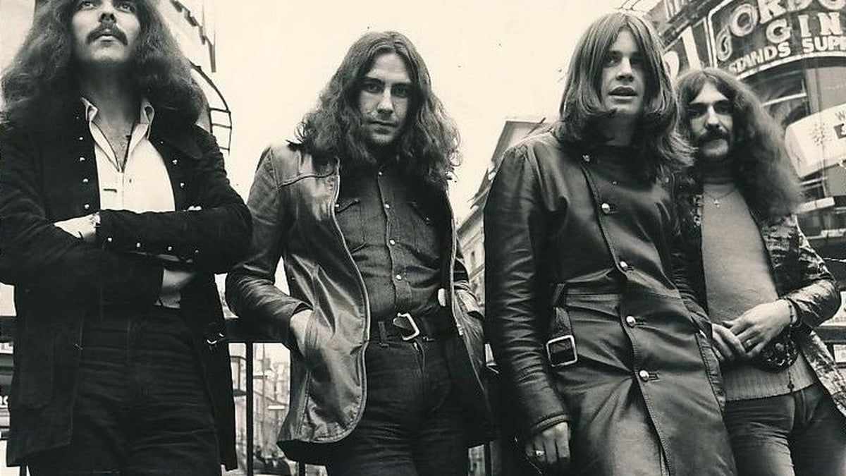 Black Sabbath in 1970, the original lineup of Ozzy Osbourne, Tony Iommi, Geezer Butler and Bill Ward