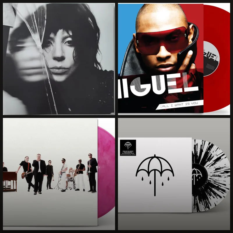 Limited coloured vinyl records – pink, red, fuchsia and splatter pressings