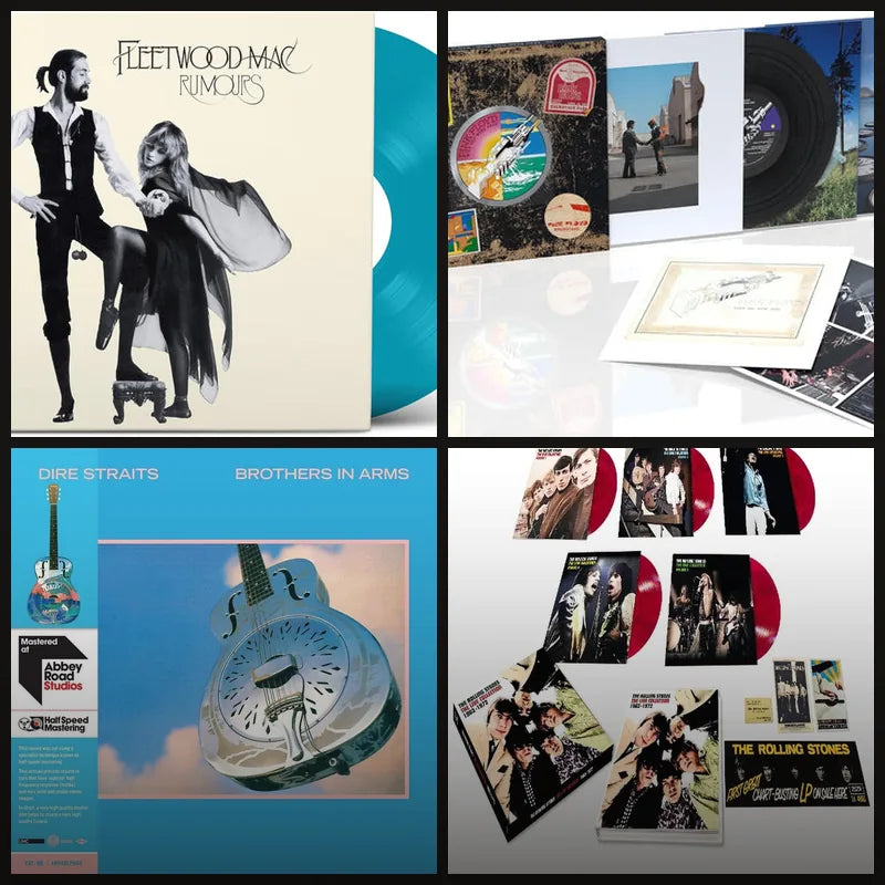 Rock and classic rock vinyl records – Fleetwood Mac, Pink Floyd, Dire Straits, The Rolling Stones