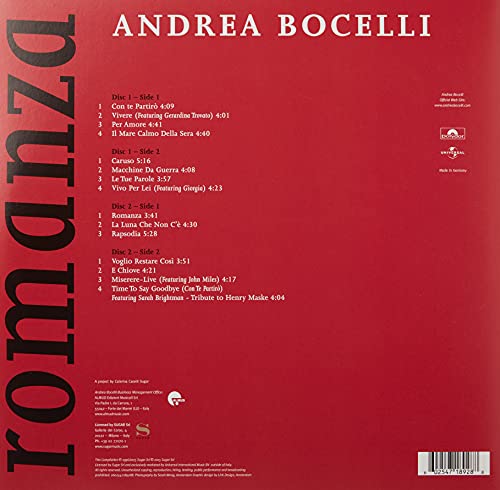 Andrea Bocelli - Romanza [2LP] - Catalog To Music