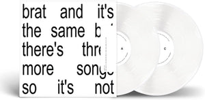 Charli XCX - brat and it's the same but there's three more songs so it's not (Deluxe) [White Vinyl 2LP] – album cover