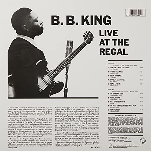 B.B. King - Live at the Regal [180g Vinyl LP] - Catalog To Music