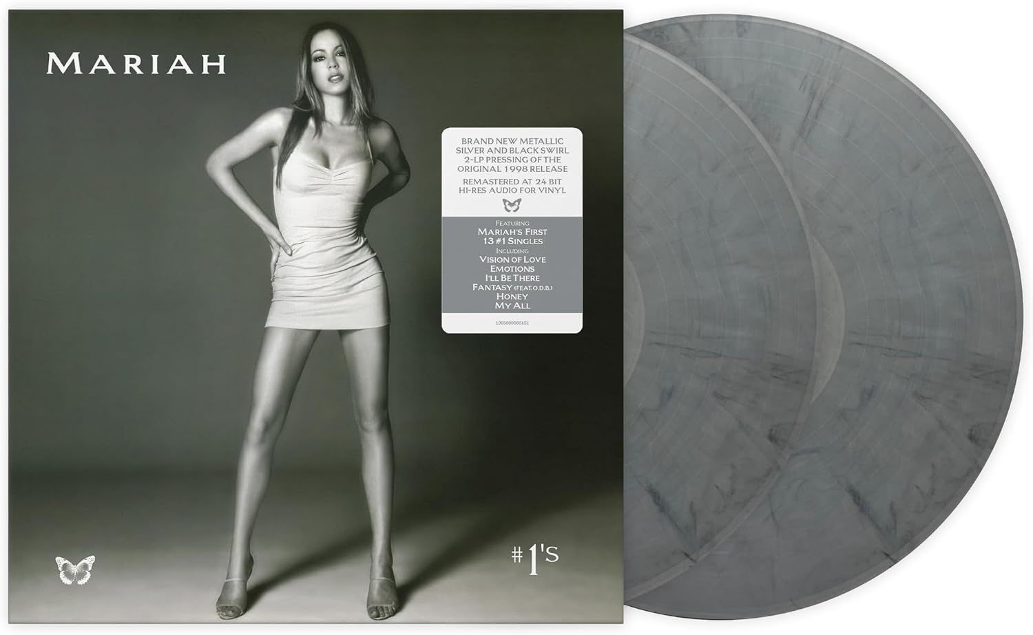 Mariah Carey - #1’s [Metallic Silver & Black Swirl Vinyl 2LP]