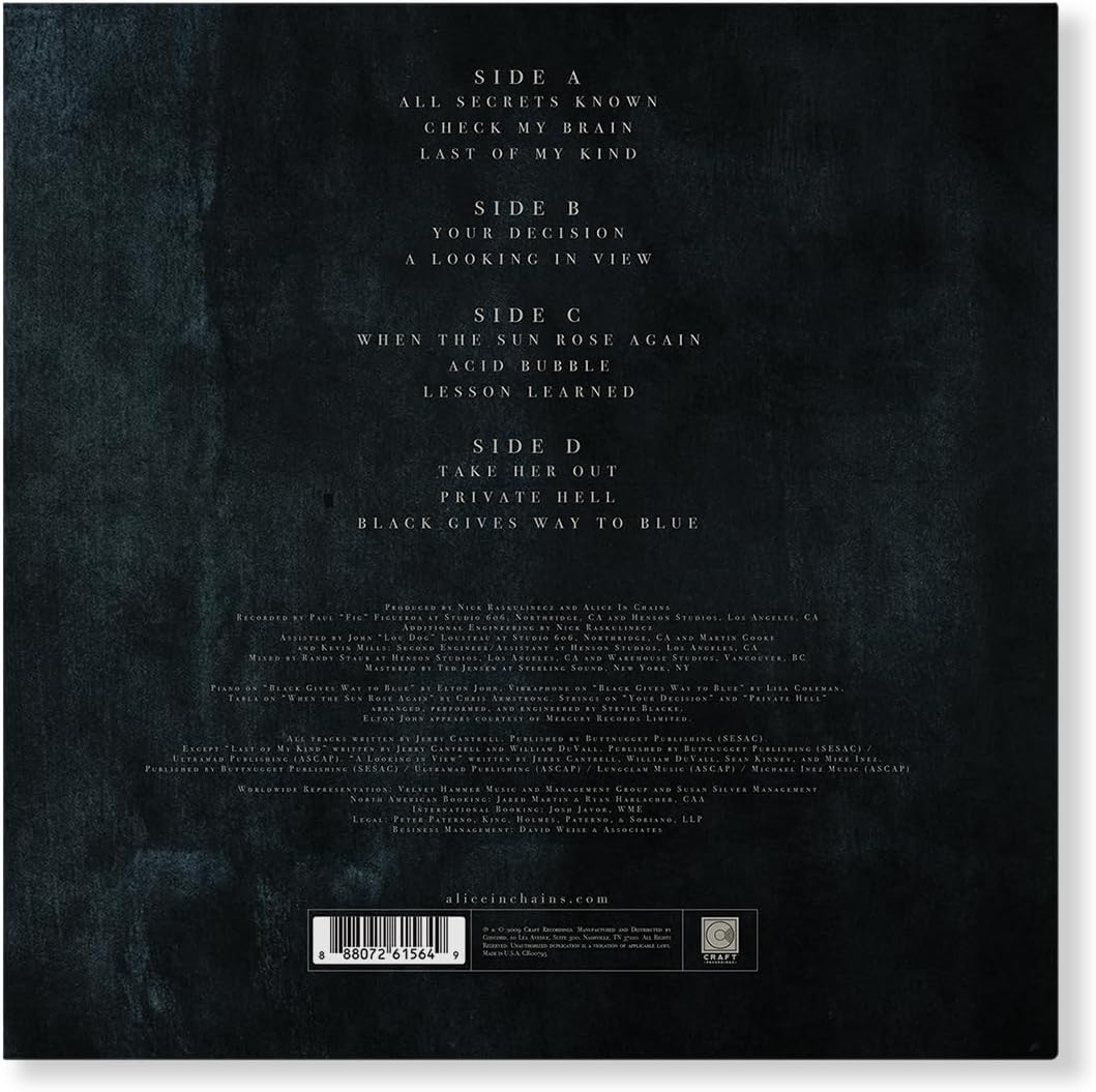 Alice In Chains - Black Gives Way To Blue (15th Anniversary) [180g Black Vinyl 2LP] – product photo 3