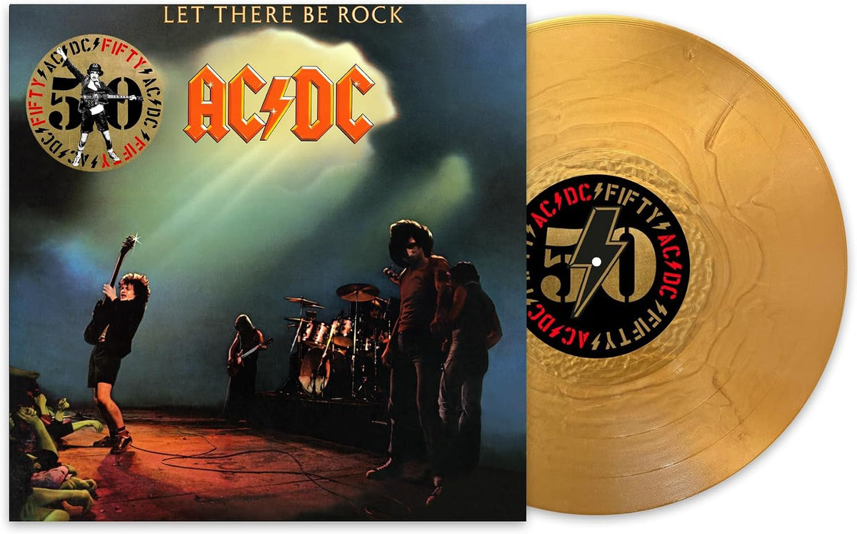 AC/DC - Let There Be Rock (50th Anniversary) [180g Gold Vinyl LP] – album cover