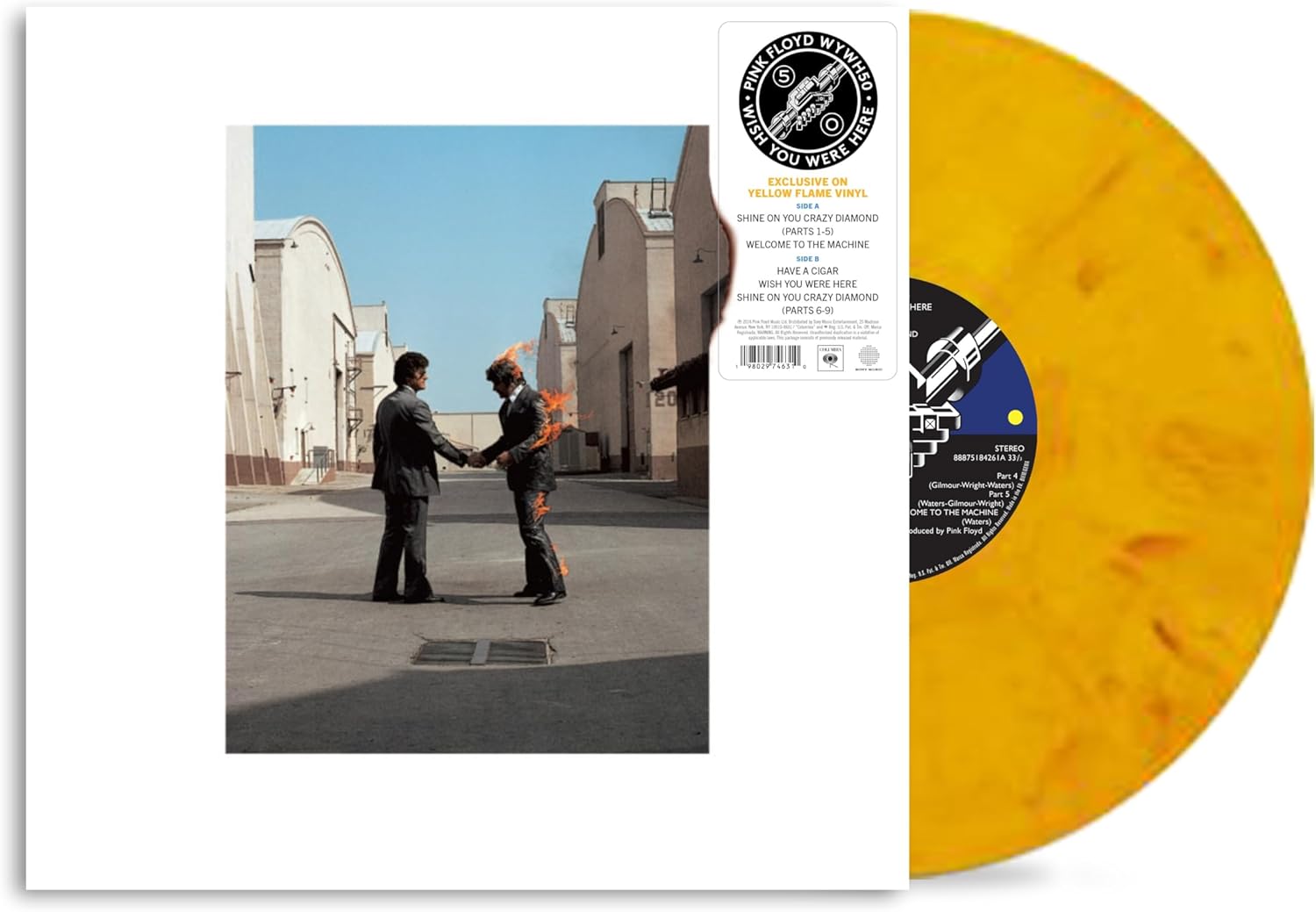 Wish You Were Here (Limited Edition Yellow Flame Colored Vinyl) - Pink Floyd [Vinyl LP]