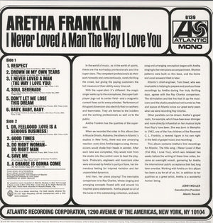 Aretha Franklin - I Never Loved a Man the Way I Love You (Mono) [180g Black Vinyl LP] – product photo 2