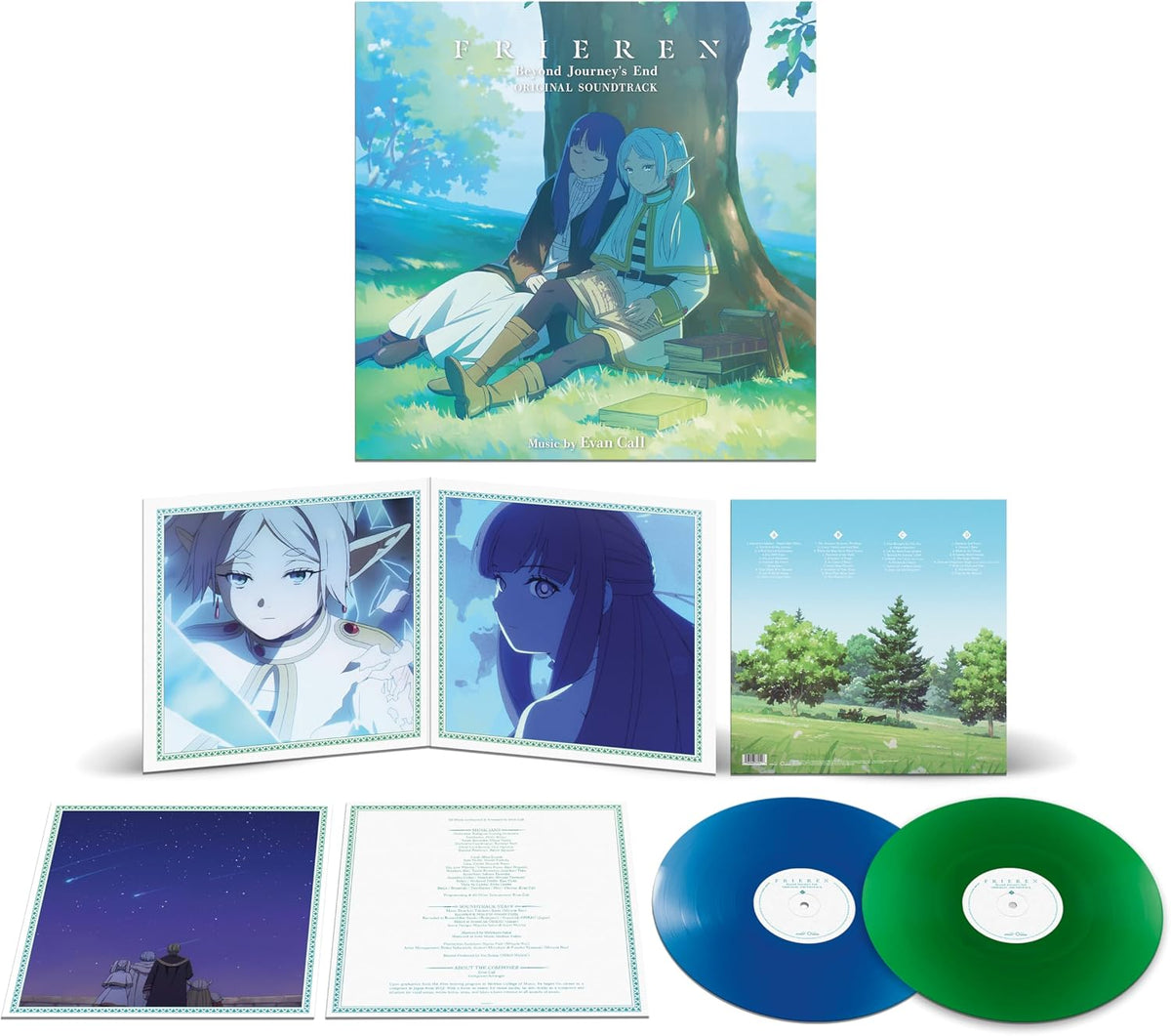 Evan Call - Frieren: Beyond Journey’s End (Original Soundtrack) [Emerald Green & Cobalt Blue Vinyl 2LP] – product photo 2