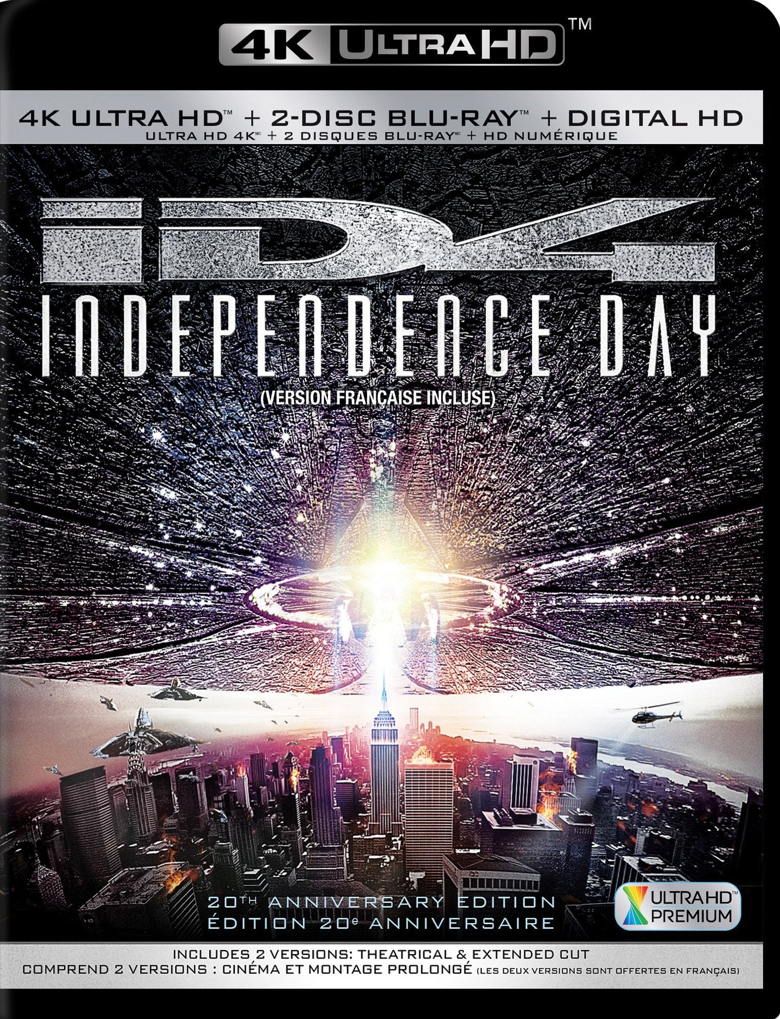 Independence Day (20th Anniversary Edition) (Bilingual) [4K Blu-ray + Digital Copy] - Catalog To Music