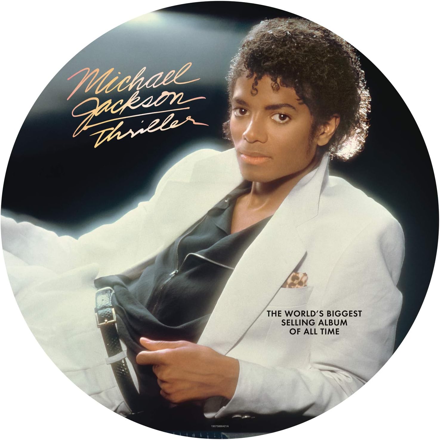 Michael Jackson Thriller Picture Disc Vinyl Record Showcasing Original Album Art