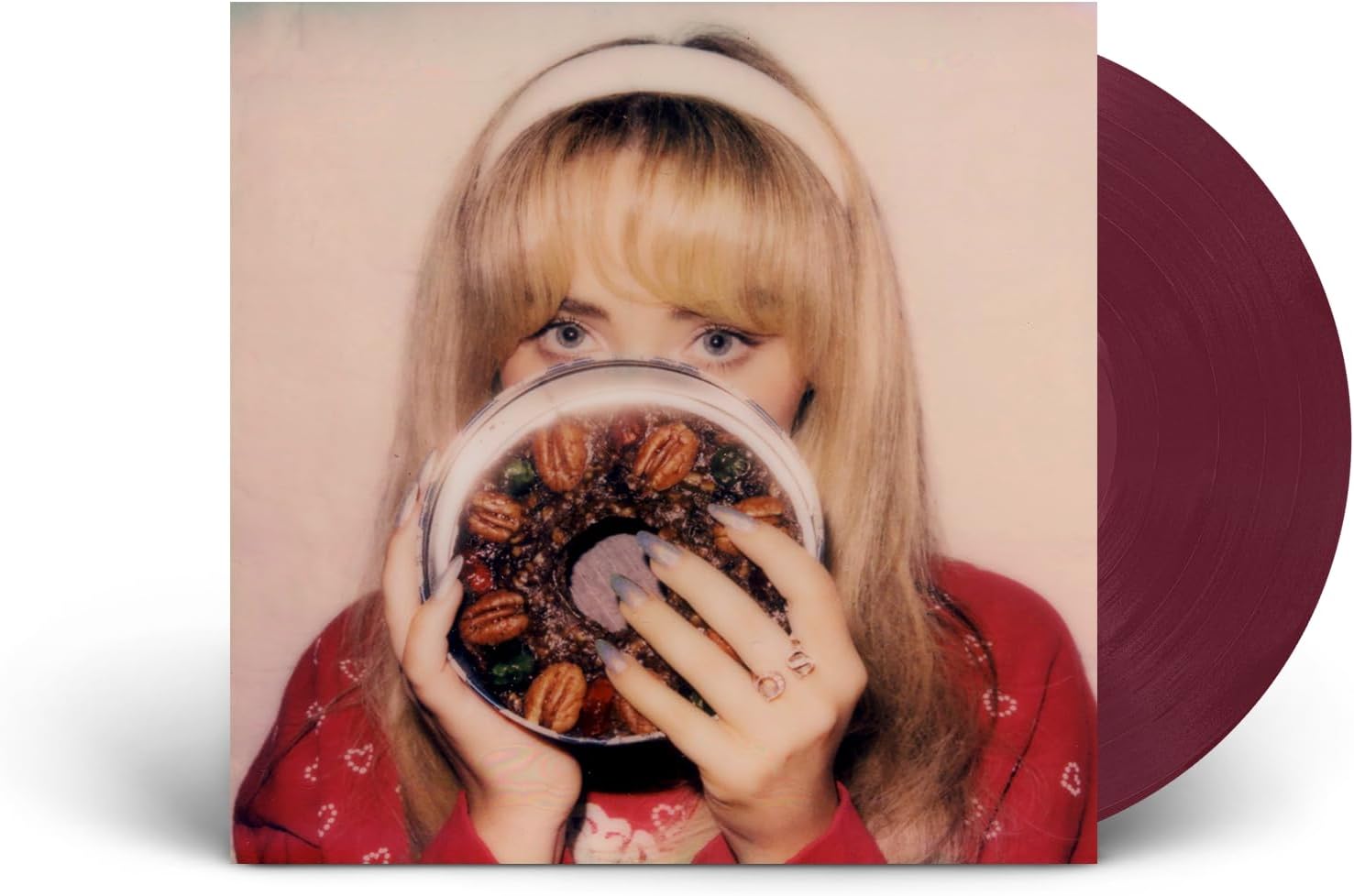 Sabrina Carpenter Fruitcake Fruit Punch Colored Red Vinyl Record Cover