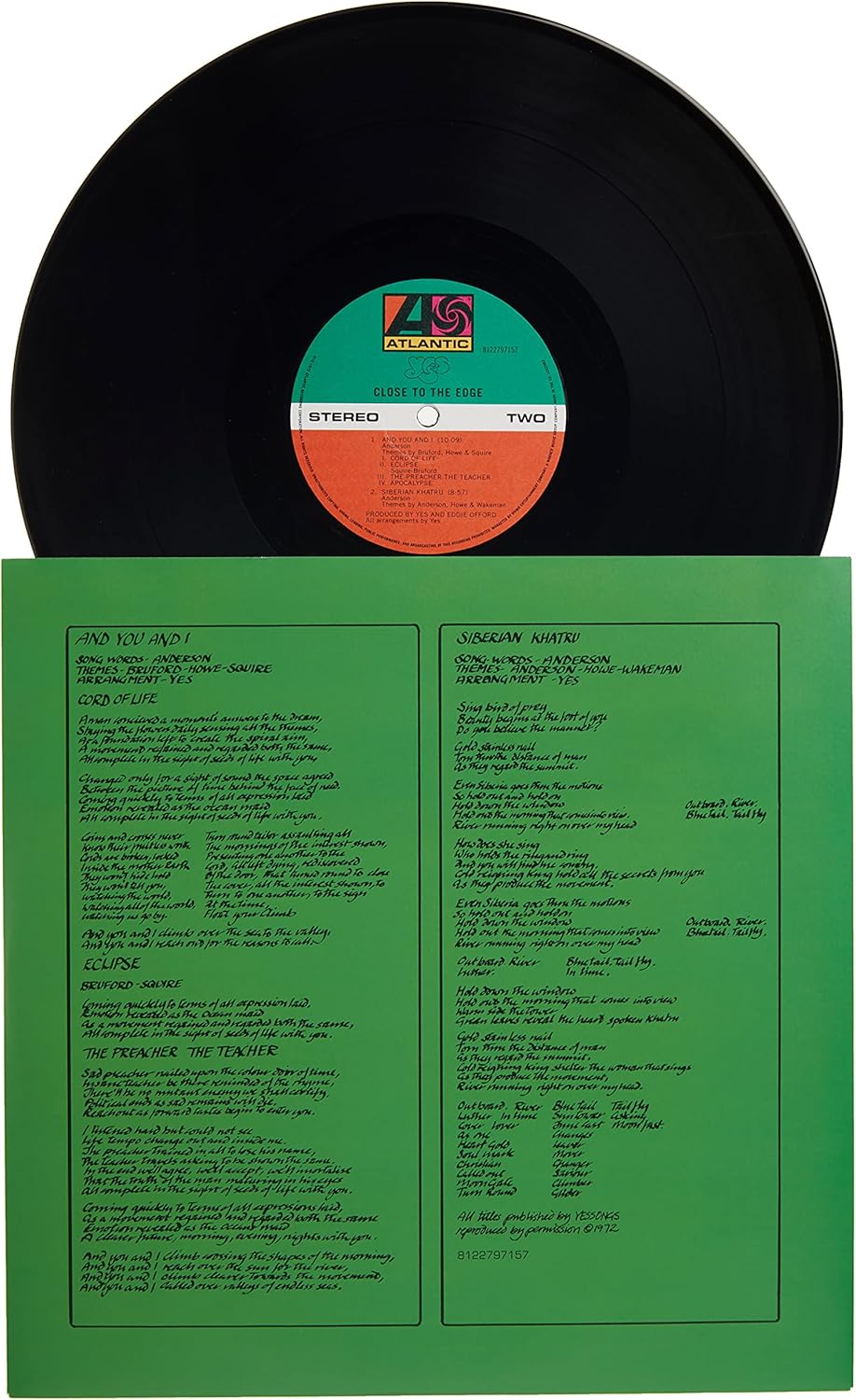 Yes Close to the Edge 180g Black Vinyl Record Album Cover with Textured Gatefold_3